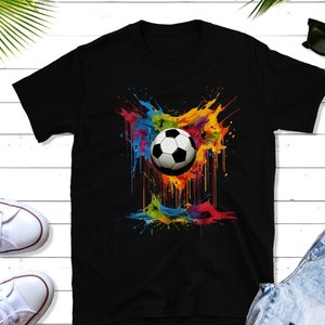 Personalized Kids Soccer Player Shirt Colorful Soccer Player Shirt Birthday Gift For Soccer Lover Christmas Gift for Unisex Soccer Lover