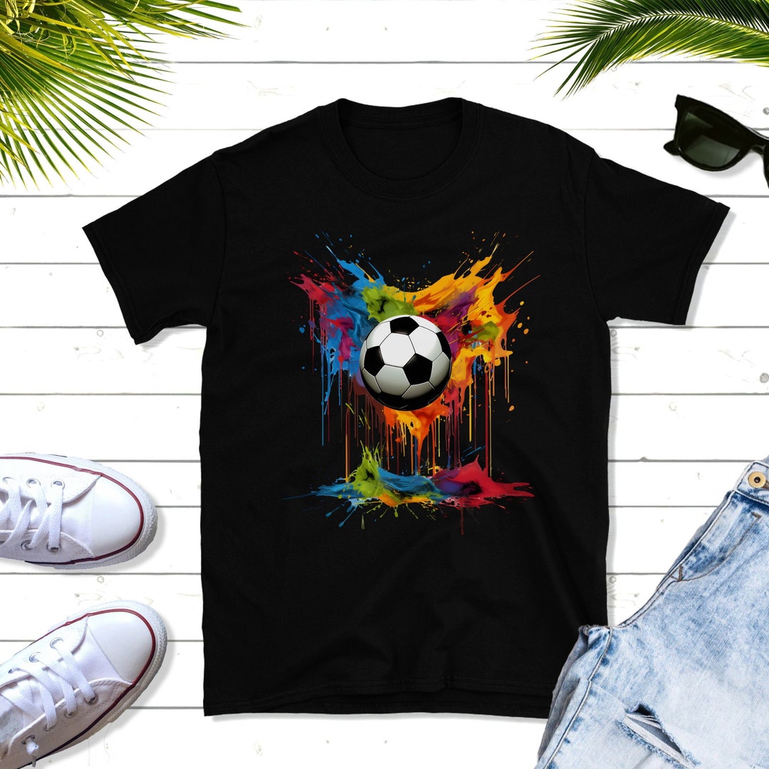 Personalized Kids Soccer Player Shirt Colorful Soccer Player Shirt