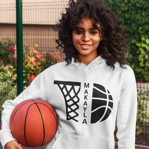 Personalized Basketball Hoodie Custom  Shirt Customized Shirt Your Name Basketball Sweatshirt Basketball Hoodie Player Sweathsirt