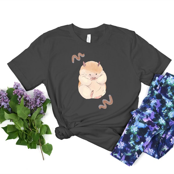 Hamster/funny rodent/animal lover shirt/cartoon animal/graphic tshirt/gift for teen/artistic shirt/nostalgic t-shirt/house pets/fun shirt