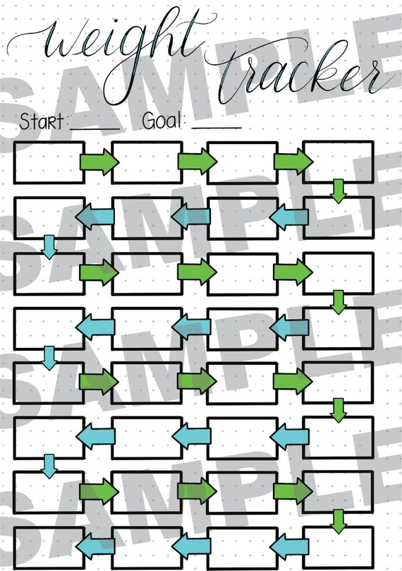 Weight Tracker Bullet Journal Printable PDF | Etsy