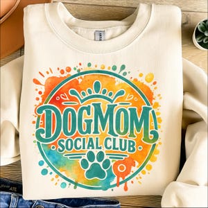 Hund Mama Social Club Png, Sublimationsdesign, Das Leben ist besser mit einem Hund Png, Hund Pfotenabdruck Digital, T-Shirt Design, Sofortiger Download Png