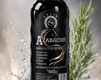 AZABACHE Haarwuchs Shampoo:-Schachtelhalm, Biotin, Collagen, Bergamotte (1 Liter)