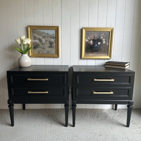 Black Nightstands - Etsy