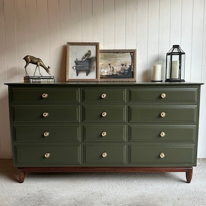 green refurbished dresser Green Painted Dresser Ideas