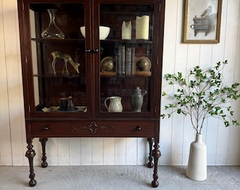 SOLD • Vintage Solid Wood Hutch, Fully Refinished (READ DESCRIPTION)