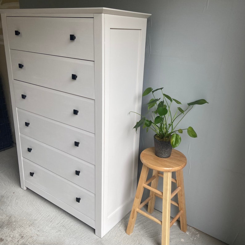 SOLD • Modern Solid Wood, Tall, White Dresser - Etsy