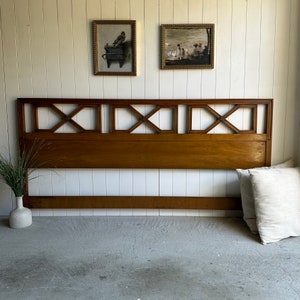 SOLD • Basic Witz Solid Walnut MCM Headboard