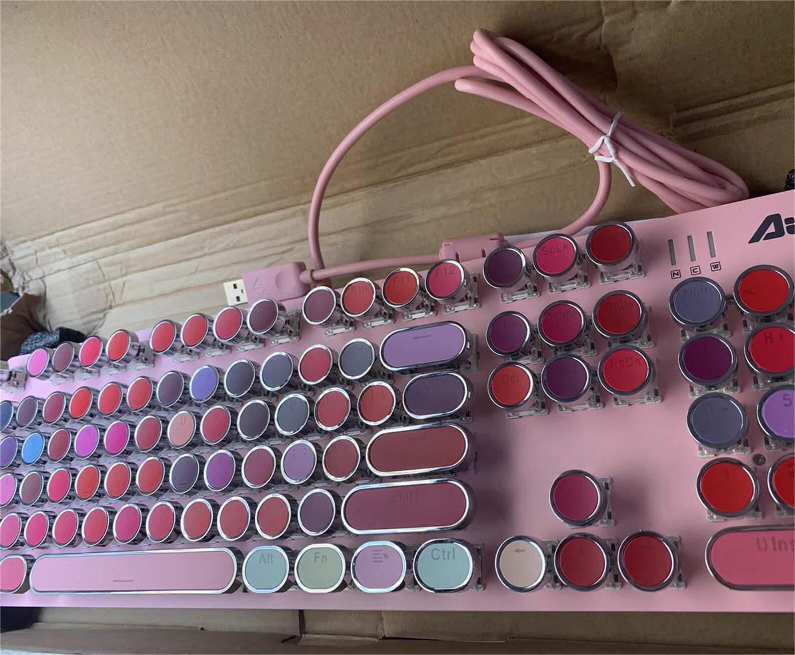 104 Keys Lipstick Theme Keyboard Retro Punk Mechanical Etsy