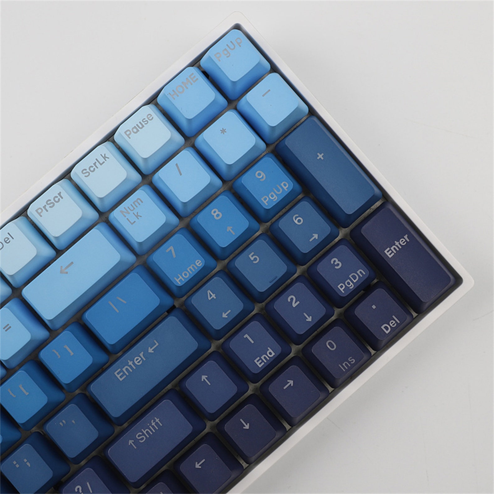 122PCS Gradient Dark Blue Keycap Set PBT Keycapoem Profile Etsy Sweden