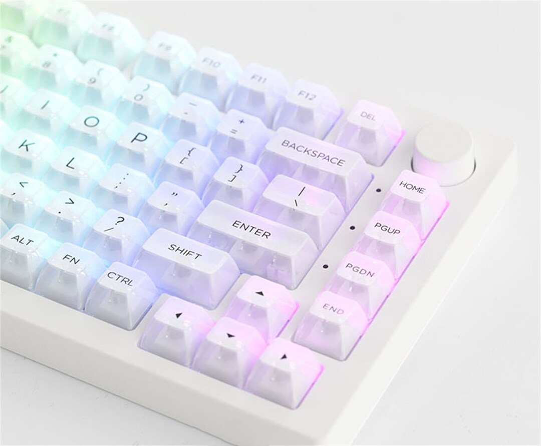 155pcs White Clear Puddingstyle Keycaps PBT Keycap KSA Etsy Canada