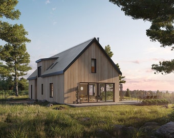 Build Set - The Hangout V1 - 3 Bedroom Modern Home Plan