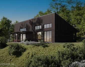 Build Set - The Wind Down - 2 Bedroom + Loft Modern Cabin Plan - Sustainable, Bespoke Design