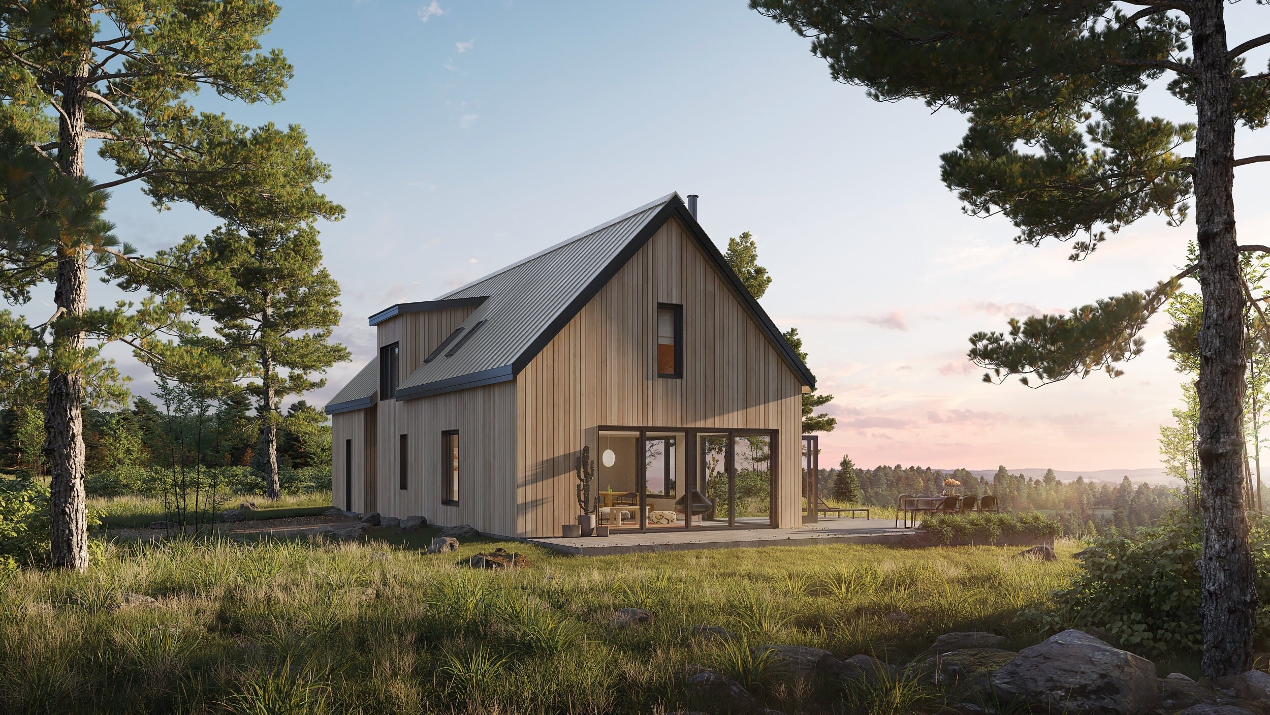 Build Set - The Hangout V1 - 3 Bedroom Modern Home Plan