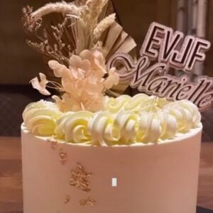 Cake topper Prénom personnalisé pour un enterrement de vie de jeune fille