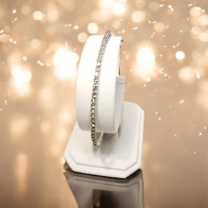 Silver Rhinestone Bangle, adjustable silver tone bangle, 2.6inches in width, handcrafted