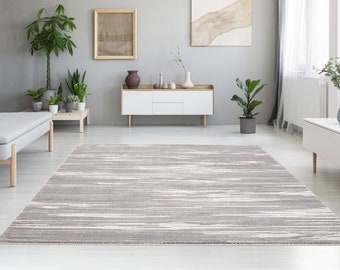 Handgewebter Teppich Flachflor Teppiche Handgefertigt 100% Wolle Blau 120x170cm 