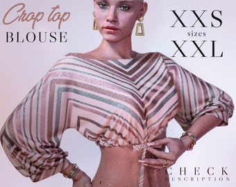 Molde para Top Cropped Moderno | Fácil para Iniciantes (PDF)