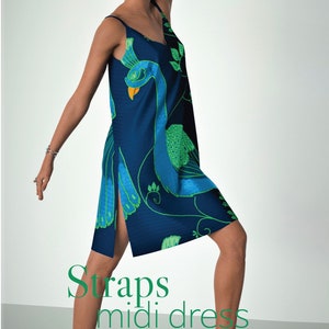Midi dress | Straps dress | a-Line dress pattern | PDF sewing pattern women| Instant Download | Easy Digital