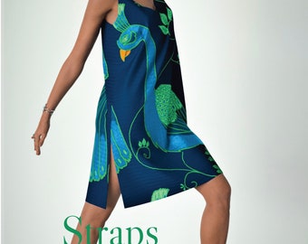 Molde para Vestido Midi com Alças em Formato A | Feminino (Molde em PDF)