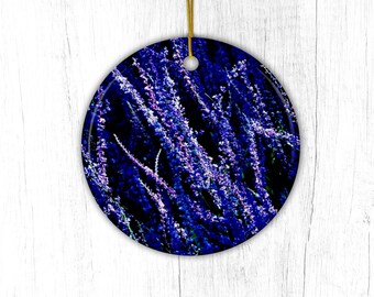 Lavender Ornament Purple, Herbalist Decor, Dark Botanical Keepsake, Herbal Charm for Bouquet, Holiday Ornament for Christmas Tree