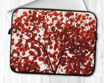 Red Leaf Laptop Hülle, Crimson Neopren-Hülle für MacBook Air/Pro, Dell MacBook Air/Pro, Asus, Dell MacBook Pro, MacBook Sleeve, Herbstfarben