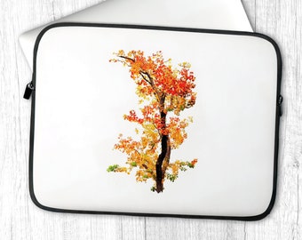 Original Art Fall Laptop Case, Tree Leaf MacBook Sleeve, Autumn Color Cover, Fall Foliage Carrying Case for MacBook Air/Pro 13/14/15/16