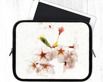 Japanese Sakura Flower Petal iPad Case, Japan Cherry Blossom Tablet Sleeve for iPad Air Pro 11 12.9, Floral Neoprene iPad Pouch Bag Cover
