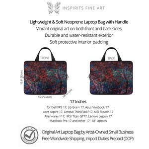 Bolso gótico para portátil de 17 pulgadas con asa, bolso Dark Academia para mujer, funda gótica para Dell, Lenovo, Thinkpad, HP, LG, MSI Titan, Alienware imagen 4