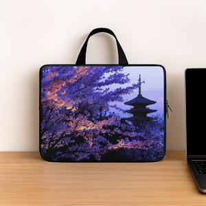 Bolso Sakura para portátil de 17 pulgadas con asa, bolso para mujer, funda de neopreno para Dell XPS, HP, LG Gram, Lenovo, Thinkpad, MSI Titan, Alienware imagen 1