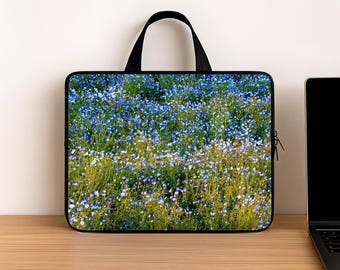 Bolsa para portátil Wildflower de 17 pulgadas con asa, funda floral para mujer, funda para Dell XPS, HP, LG, Lenovo, Thinkpad, MSI, Alienware