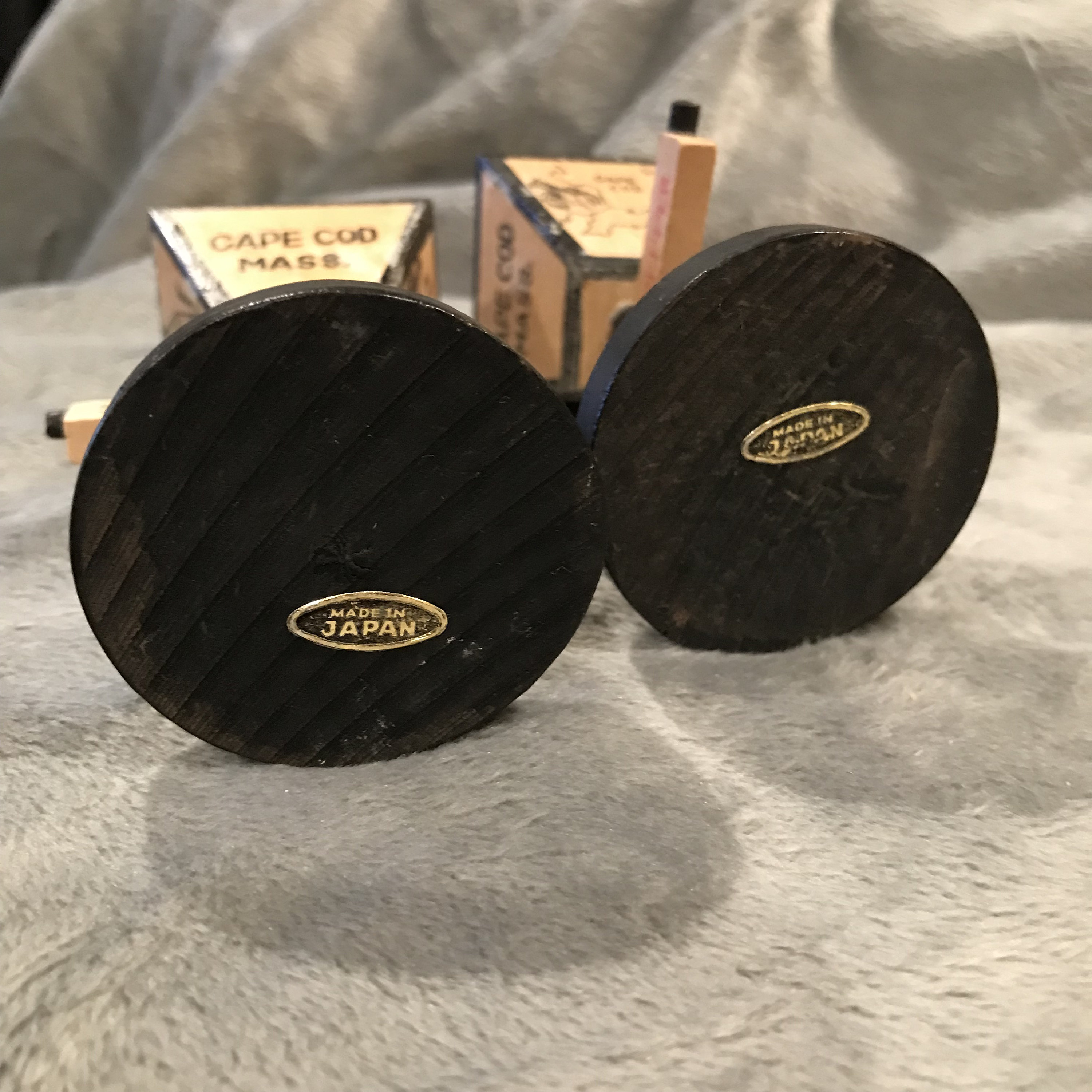 Vintage Wooden Lamp Posts Cape Cod Souvenir Salt and Pepper Shaker Set