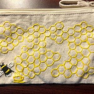 Sweet Honey Bee canvas bag/clutch