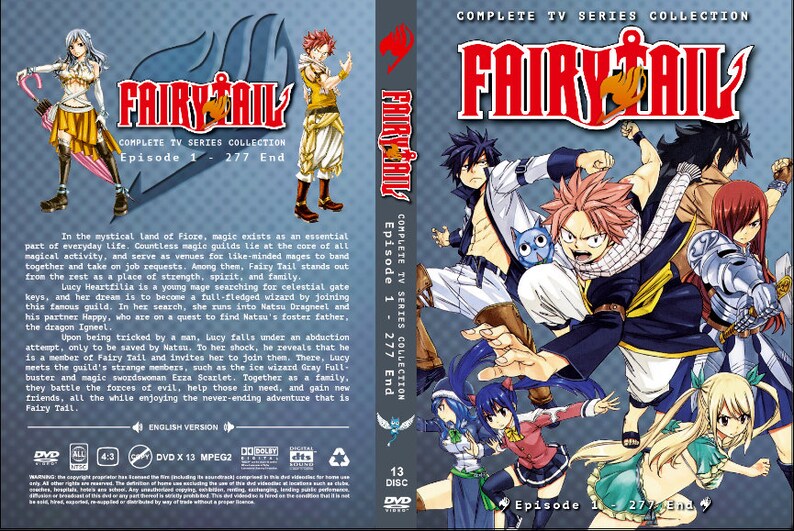 English Version Dvd Fairy Tail Episode 1 328 End Movie Etsy