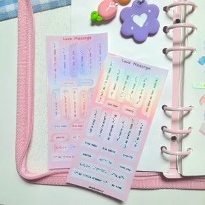Folha de adesivos de mensagens de bate-papo Folha de adesivos Polco, adesivos de diário Bujo Kpop, adesivos de diário Kpop, ideias para presentes Toploader Deco | shophyuberry