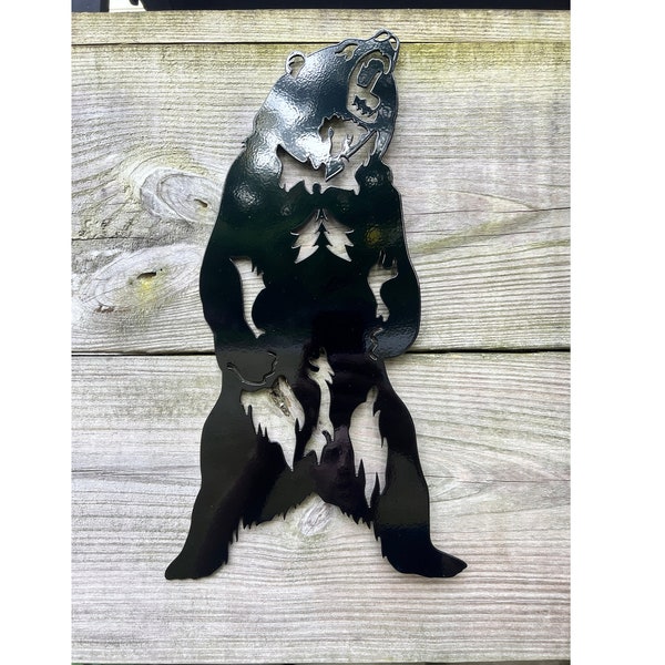 Grizzly Bear, Custom Sign, Custom Bear Art, Bear Decoration, Metal Bear, Metal Art