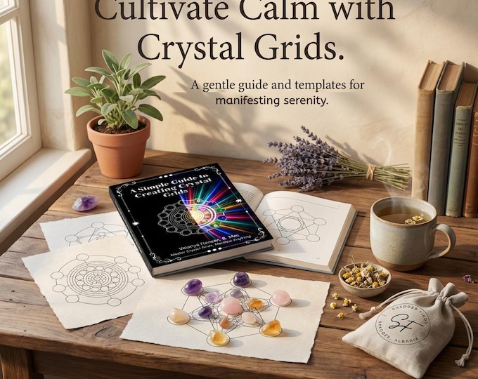 Crystal Grid Guide & Templates | Printable Workbook | Sacred Geometry | Beginner-Friendly