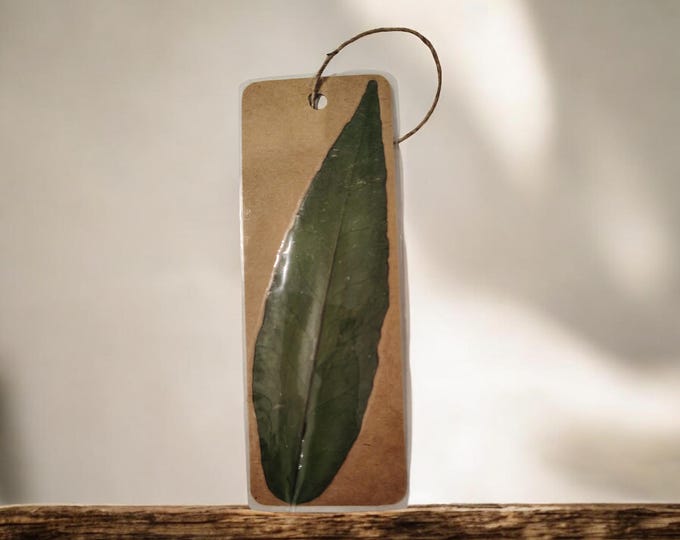 Handmade Pressed Leaf Bookmark — Real Botanical Keepsake