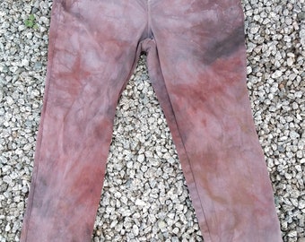 Size 16 Wide Post-Apocalyptic Jeans, Stained Distressed Jeans
