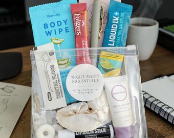 Night Shift Survival Kit | Overnight Worker Care Package (Coffee or Tea) | Self Care Gift for Long Shifts