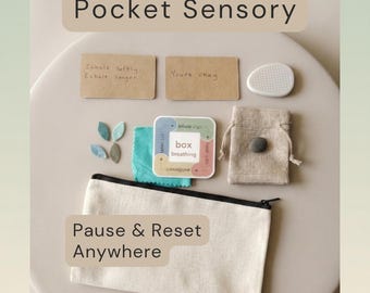 Pocket Sensory Kit for Teens & Adults - Discreet Calm Down Pouch with Grounding and Fidget Tools