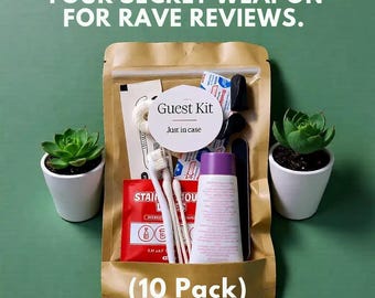 Bulk Airbnb Guest Kits (10 Pack) | Short Term Rental Host Supplies | Welcome Kit Essentials