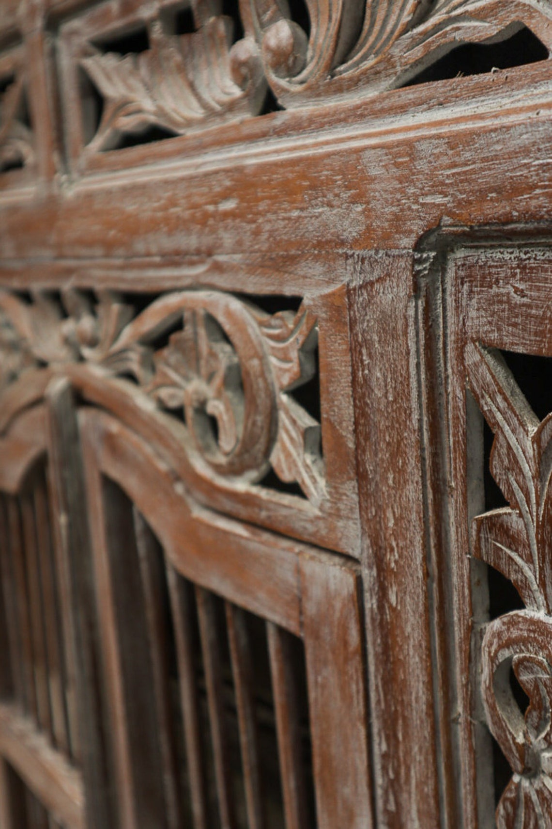 Hand Carved Wood Window Frame Balinese Style Hand Carved Etsy