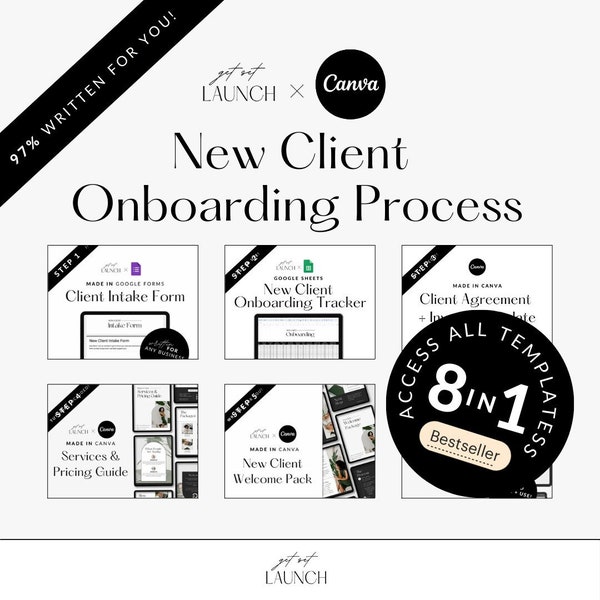 New Client Onboarding Bundle, Virtual Assistant, Social Media Manager, Business Coach