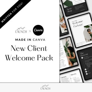 Neue Kunden Onboarding Willkommenspaket | Bearbeitbares Canva Template | Willkommens-Guide