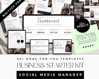 30+ Social Media Manager Business Starter Kit Canva Templates
