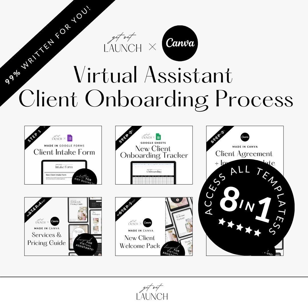 Virtual Assistant New Client Onboarding Canva Template - Etsy