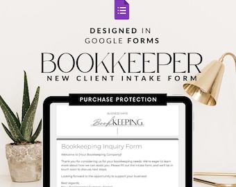 Bookkeeper New Client Intake Form - Editable Google Form Template
