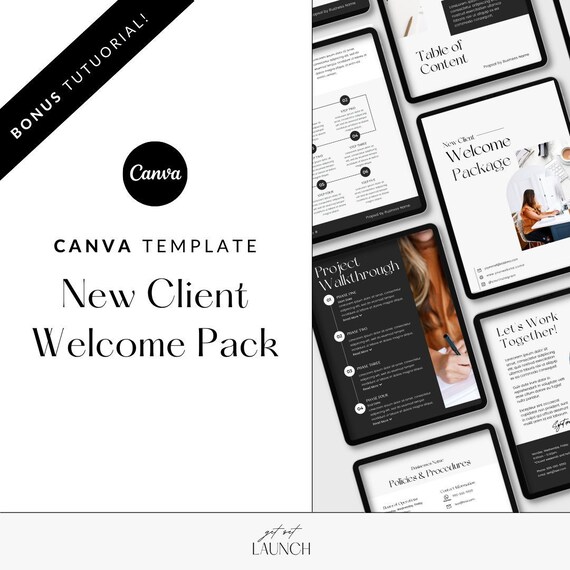 New Client Onboarding Welcome Package Editable Canva - Etsy