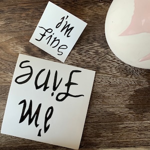 BTS I’m Fine Save Me Logo Vinyl-Aufkleber | für Auto Computer Handy Wasserflasche Konzerttasche etc